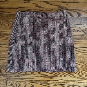 Ann Taylor Loft Herringbone Pencil Skirt